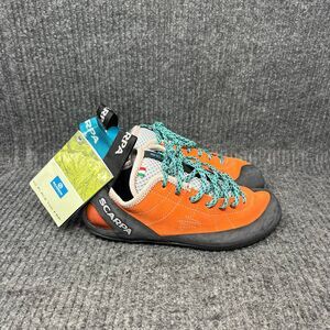 NEW Scarpa Helix Rock Climbing Shoes 70005-002 Orange Black Vibram Womens US 4.5